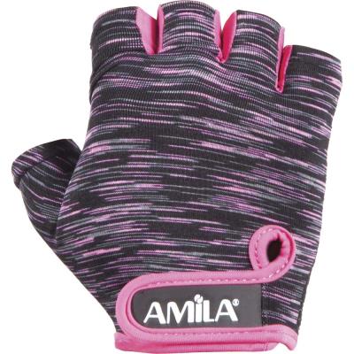 Amila Γάντια ’Ρσης Βαρών Pe Lycra Ροζ Xl (8330904) Μαύρο