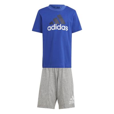 adidas kids boys essentials logo tee and short set (IS2470) - BLUE