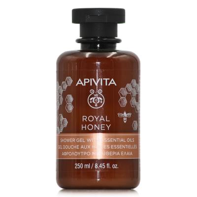 Apivita Shower Gel Royal Honey (250ml) - Κρεμώδες Αφρόλουτρο με Αιθέρια Έλαια & 
