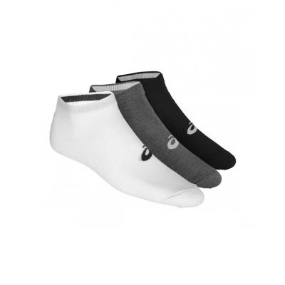 Asics Unisex 3 Pair Pack PED Cushioned Ankle Socks Μαύρο - Άσπρο - Γκρι 155206-0