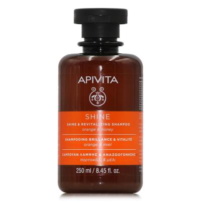Apivita Shine Shampoo (250ml) - Σαμπουάν Λάμψης & Αναζωογόνησης, Πορτοκάλι & Μέλ