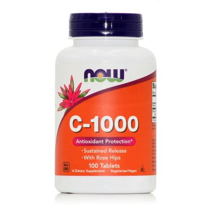Now Foods Vitamin C Rose Hips Sustained Release 1000mg (100tabs) - Βιταμίνη C, Ε