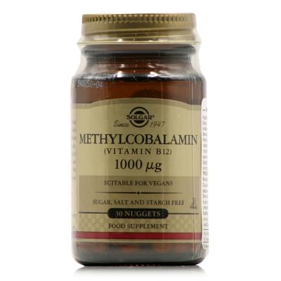 Solgar Methylcobalamin (Vitamin B-12) 1000μg (30υπ.δισκία) - Tόνωση νευρικού συσ