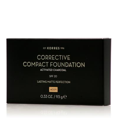 Korres Activated Charcoal Corrective Compact Foundation SPF20 ACCF1(9.5gr) - Διο