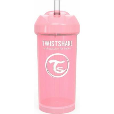 Twistshake Κύπελλο Straw Cup Pastel Pink 360ml