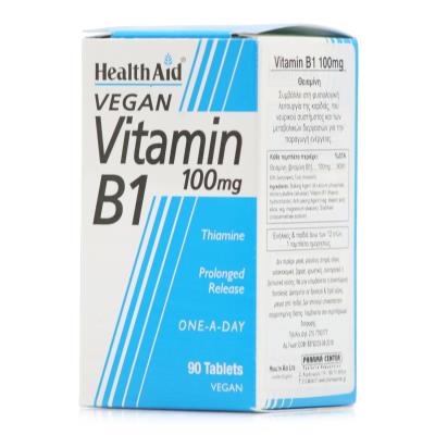 Health Aid Vitamin B1 / Thiamin 100mg ( 90tabs ) - Βιταμίνη Β1 / Θειαμίνη, Υγεία