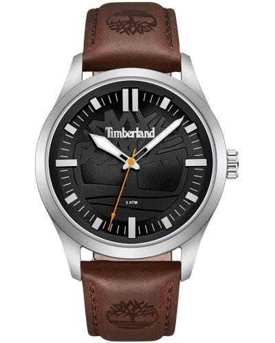 TIMBERLAND RAMBUSH - TDWGA0029602,  Silver case with Brown Leather Strap