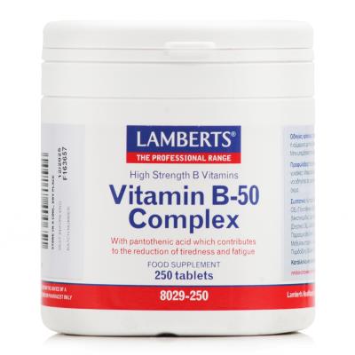 Lamberts Vitamin B-50 Complex (250tabs) - Υγιές Νευρικό Σύστημα