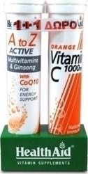 Health Aid A to Z Active + Vitamin C 1000mg 20+ 20αναβράζοντα δισκία