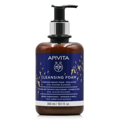 Apivita Cleansing Foam (300ml) - Κρεμώδες Καθαριστικό με Ελιά, Λεβάντα & Πρόπολη