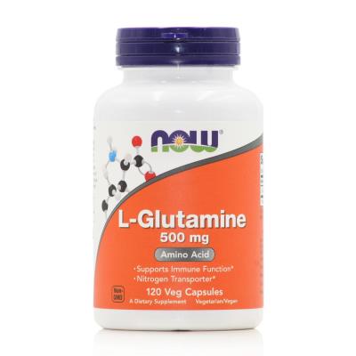 Now Foods L-Glutamine 500mg (120veg.caps) - Υγεία Ανοσοποιητικού & Γαστρεντερικο