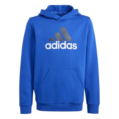 adidas kids essentials two-colored big logo cotton hoodie (I - BLUE