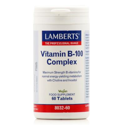 Lamberts Vitamin B-100 Complex (60tabs) - Υγεία νευρικού συστήματος