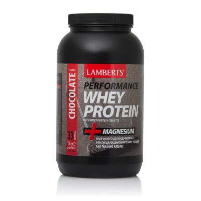 Lamberts Performance  Whey Protein & Magnesium Chocolate 1000gr - Πρωτείνη ορού 