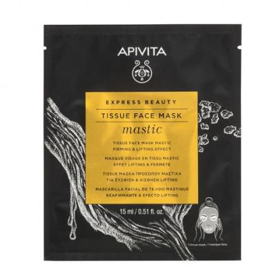 Apivita Tissue Face Mask Mastic για Σύσφιξη & Αίσθηση Lifting με Μαστίχα