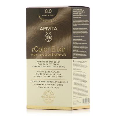 Apivita My Color Elixir (8.0) Light Blonde (155ml) - Μόνιμη Βαφή Μαλλιών, Ξανθό 