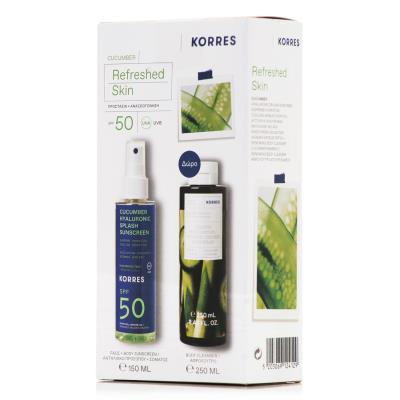 Korres Promo Cucumber Hyaluronic Splash Sunscreen SPF50 (150ml) & Cucumber Body 